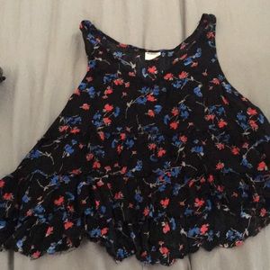 Free people raw hem crop top